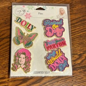 Dolly Parton Enamel Pin Set 6pc Raised On Dolly I Beg Your Parton Butterfly NEW